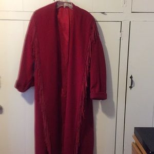 Beautiful red dress long coat